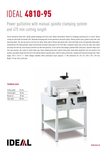 ideal 4810 user guide